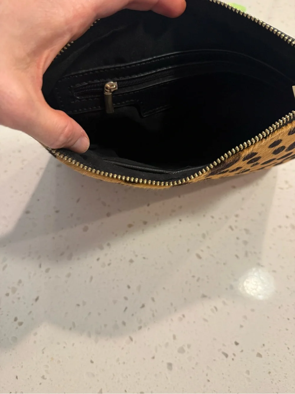 Nordstrom Leopard Print Zip Clutch